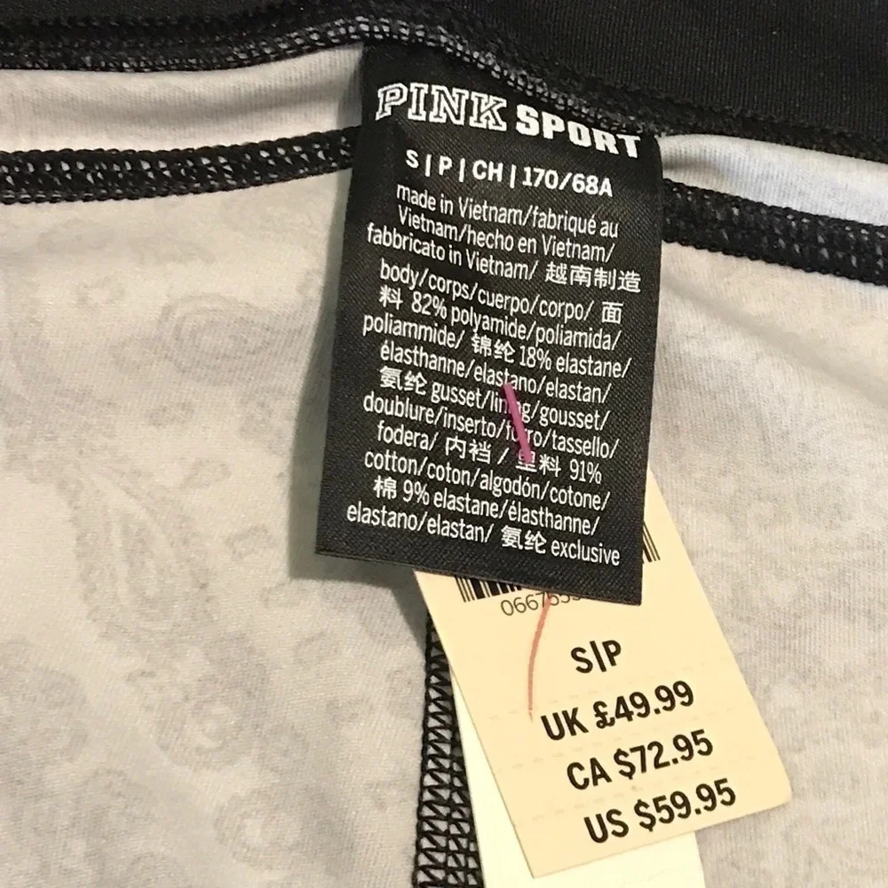Victoria’s Secret PINK Sport Crop Leggings. NWT. Size Small - Picture 6 of 8